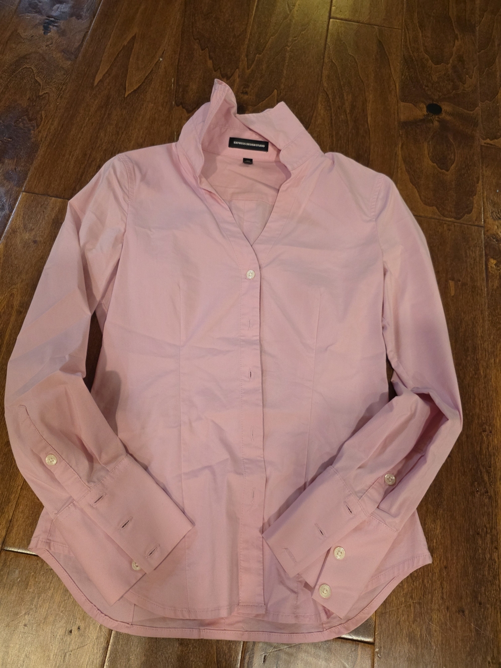 Express Womens Light Pink Collared Shirt Sz XS NWOT